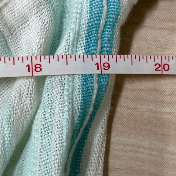 Roxy Off the Shoulder Anthem Romper Striped Long Sleeve Blue White Size Small - Picture 5 of 6